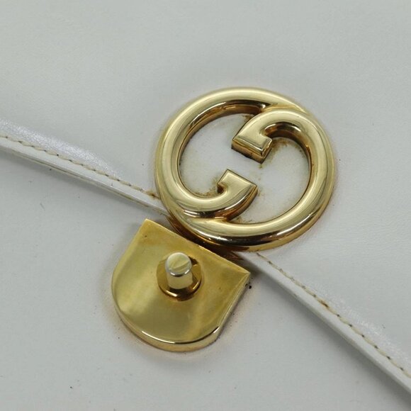 GUCCI Hand Bag Leather White Auth - Picture 12 of 16